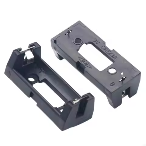 2PCS Single CR123A 16340 LIR123A Battery Holder Box With Mounting Leads 24BB