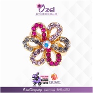 𝗦𝘁𝗼𝗸 𝗧𝗲𝗿𝘀𝗲𝗱𝗶𝗮 Ozel Chempaka Cincin Tudung R046 Bunga Kecil, Cincin Tudung, Kerongsang, Set Batu Swar