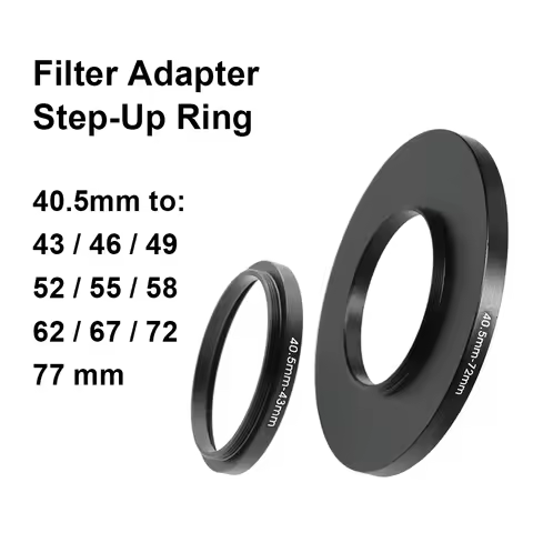 Camera lens Filter Adapter Ring Step Up Ring Metal for 40.5mm lens - 43 46 49 52 55 58 62 67 72 77mm