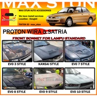PROTON WIRA SEDAN SALOON AEROBACK SATRIA FRONT BONNET BONET DEPAN WIRA LAMPU STANDARD EVO3 KANSAI EV