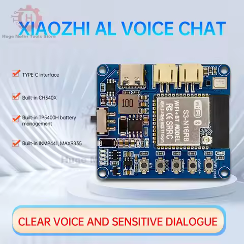 ESP32-S3 Voice Chat Module TP5400 Battery Xiaozhi AI Artificial Intelligence Development Board Suppo