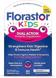Florastor Kids Daily Probiotic Supplement, Tutti-Frutti Flavor Powder Mixes with Food or Beverage, U