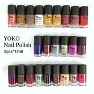 ❥YOKO 6pcs/set nail polish 6*18ml regular nail polish✽