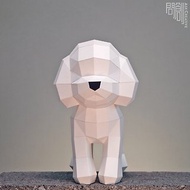 DIY手作3D紙模型擺飾 狗狗系列 -貴賓犬 (4色可選)
