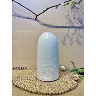 Bình hoa Lọ cắm hoa gốm sứ Bát Tràng dáng chuông men mộc vân ganh cao 33cm- Decor trang trí nhà cửa