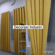 Gorden Jendela Pintu Blackout import Polos Embos Tebal kuning Original Mewah Tirai Korden Gordeng Go