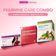 KITSUI [Feminine Care Combo] 1x Puraria B Up + 1x Cranberry V + 1x Belloss Pre+Pro/Belloss Fiber