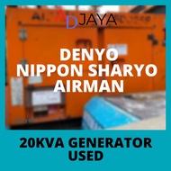 20KVA USED GENERATOR DIESEL POWER AIRMAN DENYO NIPPON SHARYO