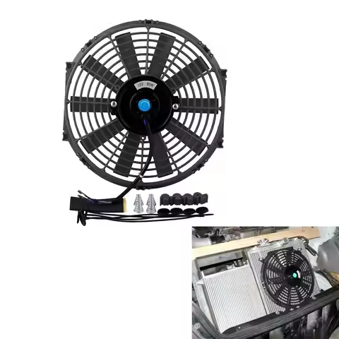 12/14'' 12V Aluminum Oil Engine Cooling Fan Universal Engine Radiator Intercooler Radiator Oil Coole