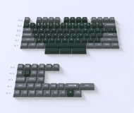MD Sikakeyb Green - Gray PBT Spherical doubleshot keycaps 84 keys