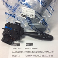 84140-0D060 GENUINE PARTS TOYOTA TURN SIGNAL HEADLAMP SWITCH FOR USE ON: VIOS NCP42,ALTIS (HEAD LAMP