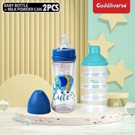 2pcs 330ml/11.16oz Baby Bottle Plus Milk Powder Box Preferred PP Material, BPA Free, 0-36 Months Bab