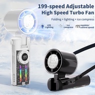 SG Local Mini Folding Handheld Fan 199speed Adjustable High Speed Turbo Fan Portable Outdoor Cooling