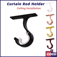 1 Piece Alloy Curtain Rod Holder Ceiling Top-mount Curtain Rod Holder Heavy Duty Curtain Rod Bracket