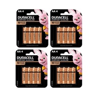 (Bundle of 4) Duracell AA 4pcs Everyday Alkaline Battery Pack