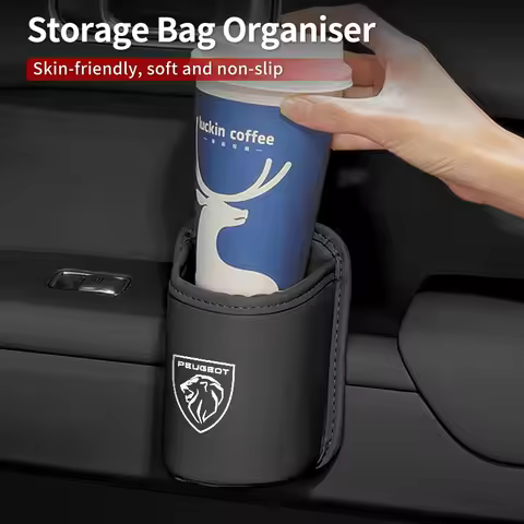 Car Door Water Cup Storage Box Thermos Cup Bin Interior Sticker For Peugeot 407 508 2008 5008 307 30