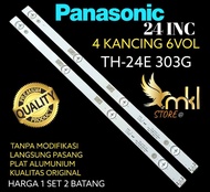 BACKLIGHT TV LED 24 PANASONIC TH 24E303G 1SET 2STRIP LED PLUG IN PLAY TANPA MODIFIKASI LANGSUNG PASA