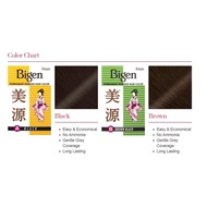 BIGEN PERMANENT POWDER HAIR COLOR black & brown black