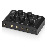 Mini Portable Stereo 4-Channel 3.5mm Pro Audio Mixer Passive Live Studio Console