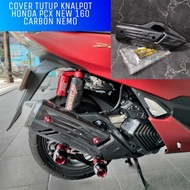COVER TUTUP KNALPOT HONDA PCX160 NEW 2021 CARBON NEMO TAMENG KNALPOT PCX 160 2021