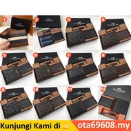 Coach 24649 74736 74586 74634 74993 74991 59112 Compact ID Wallet in Signature Men 2-IN-1 Short Domp