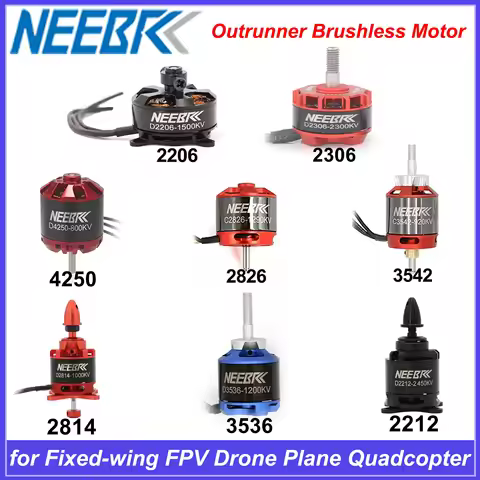 NEEBRC 2206 2212 2306 2814 2826 3536 3542 4250 Outrunner Brushless Motor for RC Fixed-wing FPV Drone