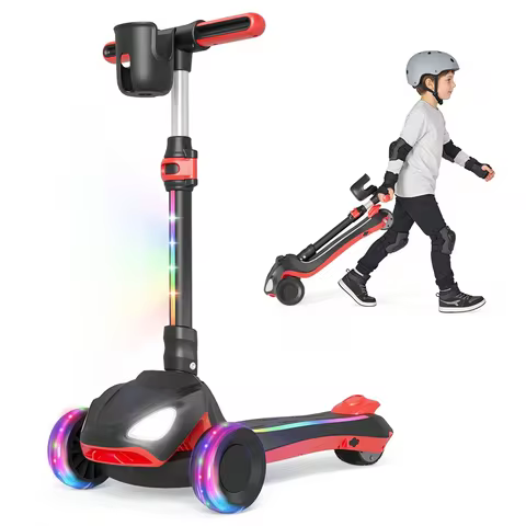 Simate Store D3 Electric Scooter For Teens Adjustable Height Levels Electric Scooter for Ages 3-8 3