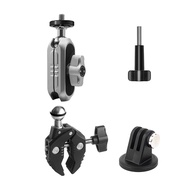 MUA-Camera Mounts Clamp Mount Bicycle Handlebar Adapter Mount Aluminum Alloy 1.5kg Load Capacity wit