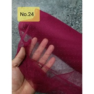 KAIN SOFT NET POLKA DOT BRIDAL (TULLE) BARU - KAIN NET POLKA DOT LEMBUT - (24)