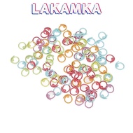 LAKAMKA 100Pcs  Markers Rings, Curved Open Metal Crochet  Markers, Durable Colorful Metal  Markers F