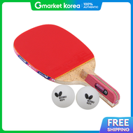 Butterfly | Butterfly Nakama P8 Penholder Table Tennis Racket + 2 Balls