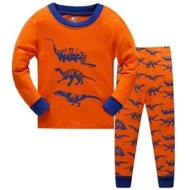 Hkbaby orange dinosour pyjamas