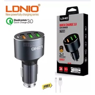 LDNIO C703Q Fast Charge Qualcomm 3.0 3A Quick Charge LDNIO In Car Charger 3 USB Port 36W Car Charger