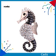 CADI Fashion Animal Sea Horse Brooch Pin Women Rhinestone Club Bridal Accessory Gift