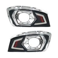 Car Flashing 1 Pair LED DRL Car daylight Daytime Running Lights fog lamp with Harness switch For Toy