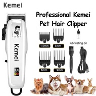 Kemei KM-PG809A LED Razor For Pet Grooming Cat Hair Cordless Rechargeable Razor For Dogs Shihtzu