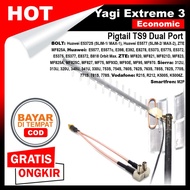 4g LTE Yagi Extreme III Eco Pigtail TS9 Dual Port Modem Antenna - 15-meter Cable