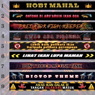 Lis aquarium sticker, aquarium sticker, beware of fierce fish