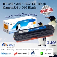 G&G compatible toner for HP CB540 black ( International Brand with 2 Years warranty )