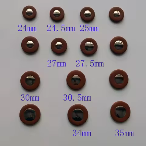 (15 Pieces/Lot) 24mm To 35.0mm Individual Saxophone Pads Cushion By Seamless Domed Metal Resonator