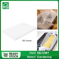 Homyl กระดาษน้ำมันซิลิโคน100xกระดาษอาหารไม่ติดอบกระดาษรองอบกันน้ำแผ่นอะลูมิเนียมปิ้งยางสำหรับนึ่งหม้