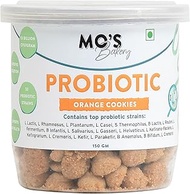 Mo's Probiotic Cookies, 150 G | Orange Digestive Cookies | Probiotic Supplement With 13 Billion CFU 