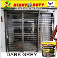 DARK GREY HAMMERED PAINT ( METALLIC PAINT HEAVY DUTY ) HAMMERTONE / HAMMERITE Direct to rust Metal p