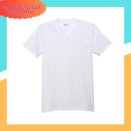 【Safety delivery】 [Haines] Short Sleeve T -shirt (3 discs) Dry soft touch V -neck blue label men's H