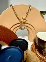 獨一無二 - Chanel香奈兒中古鈕扣手工製作而成的14K鍍金項鍊