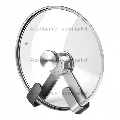 Adjustable Pot Lid Holder Adhesive Mount Pot Lid Organizer for Cabinet Door Wall Mounted Fits 6-16" 