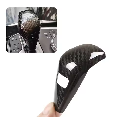 Non Slip ABS Carbon Fiber Handbrake Sticker Gear Shift Knob Cover For BMW F40 F44 G42 G20 G21 X3 G01