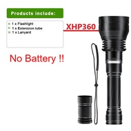 60000LM XHP360พลังไฟฉายดำน้ำมาก LED มืออาชีพดำน้ำลึกไฟฉายใต้น้ำ IPX8ไฟฉายพลังแอลอีดีสูง
