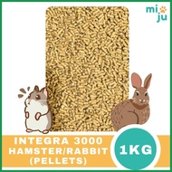 ✧ ∧ ❃ Integra 3000 Pellets 1kg Repacked - For Hamsters / Rabbits / Chickens
