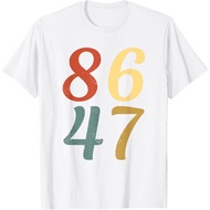 Men's cotton T-shirt Classic Vintage 80s Style 86 47 Anti Trump 8647 T-Shirt High quality cotton sho